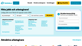 What Teknikjobb.se website looked like in 2023 (This year)