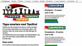 What Tipsxtra.se website looked like in 2023 (This year)