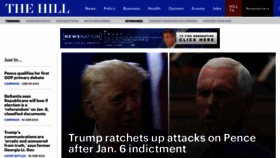 What Thehill.com website looked like in 2023 (This year)