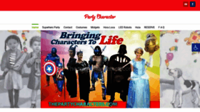 What Thepartycharacters.com website looked like in 2023 (This year)