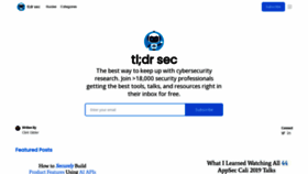 What Tldrsec.com website looked like in 2023 (1 year ago)