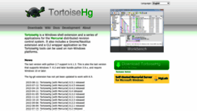 What Tortoisehg.org website looked like in 2023 (1 year ago)