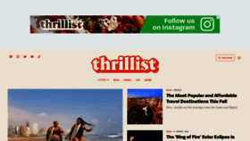 What Thrillist.com website looked like in 2023 (This year)