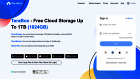 What Terabox.app website looked like in 2023 (2 years ago)