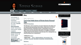 What Teresascassa.ca website looked like in 2023 (This year)