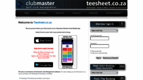 What Teesheet.co.za website looked like in 2023 (This year)