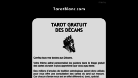 What Tarotblanc.com website looked like in 2023 (This year)