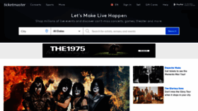 What Ticketmaster.ca website looked like in 2023 (This year)