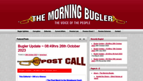 What Themorningbugler.com website looked like in 2023 (This year)