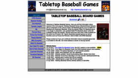 What Tabletopbaseball.org website looked like in 2023 (This year)