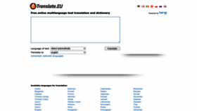 What Translate.eu website looked like in 2023 (This year)
