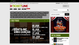 What Ticketline.pt website looked like in 2023 (This year)