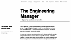 What Theengineeringmanager.com website looked like in 2023 (This year)