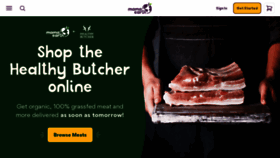 What Thehealthybutcher.com website looked like in 2023 (This year)