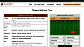 What Tadobanationalparkonline.in website looked like in 2023 (This year)