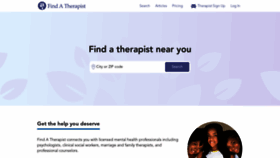 What Therapistfinder.com website looked like in 2023 (This year)