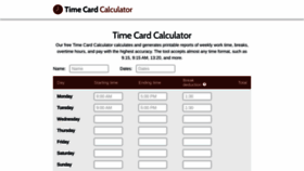 What Timecard-calculator.net website looks like in 2024 