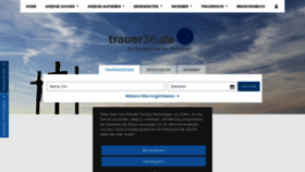 What Trauer36.de website looks like in 2024 
