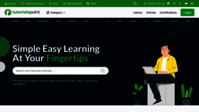 What Tutorialspoint.com website looked like in 2024 (1 year ago)