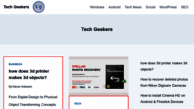 What Techgeekers.com website looks like in 2024 