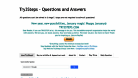 What Try3steps.com website looks like in 2024 