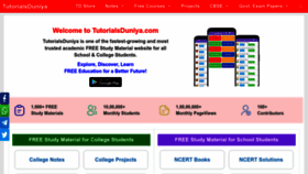 What Tutorialsduniya.com website looks like in 2024 