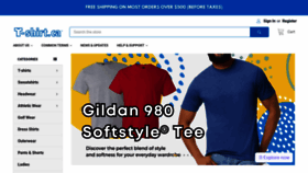 What T-shirt.ca website looks like in 2024 