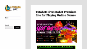 What Totobet22.com website looks like in 2024 