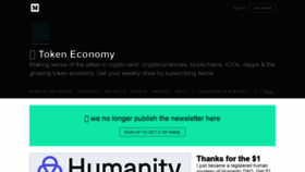 What Tokeneconomy.co website looks like in 2024 