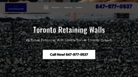 What Torontoretainingwall.com website looks like in 2024 