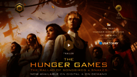 What Thehungergames.movie website looked like in 2024 (1 year ago)