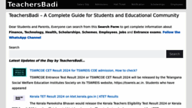 What Teachersbadi.in website looks like in 2024 