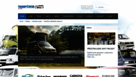 What Transporterclub.cz website looks like in 2024 