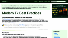 What Tkdocs.com website looked like in 2024 (1 year ago)