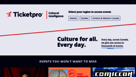 What Ticketpro.ca website looks like in 2024 