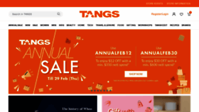 What Tangs.com website looks like in 2024 