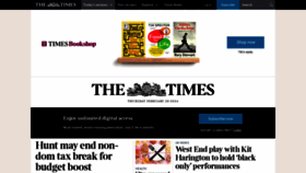 What Thetimes.co.uk website looked like in 2024 (1 year ago)