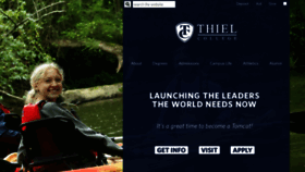 What Thiel.edu website looked like in 2024 (1 year ago)