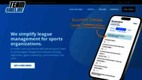 What Teamsideline.com website looks like in 2024 