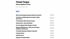 What Tomtunguz.com website looks like in 2024 