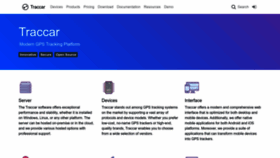 What Traccar.org website looks like in 2024 