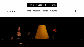 What Thefortyfive.com website looks like in 2024 