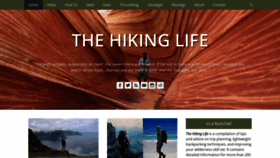 What Thehikinglife.com website looks like in 2024 