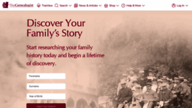 What Thegenealogist.co.uk website looks like in 2024 