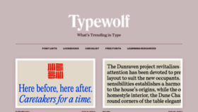 What Typewolf.com website looks like in 2024 