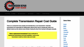 What Transmissionrepaircostguide.com website looks like in 2024 