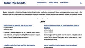 What Thebudgetfashionista.com website looks like in 2024 