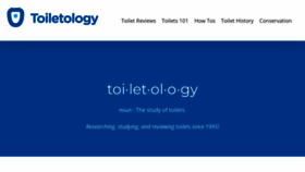 What Toiletology.com website looks like in 2024 