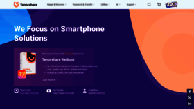 What Tenorshare.com website looked like in 2024 (1 year ago)
