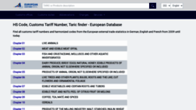What Tariffnumber.com website looked like in 2024 (1 year ago)